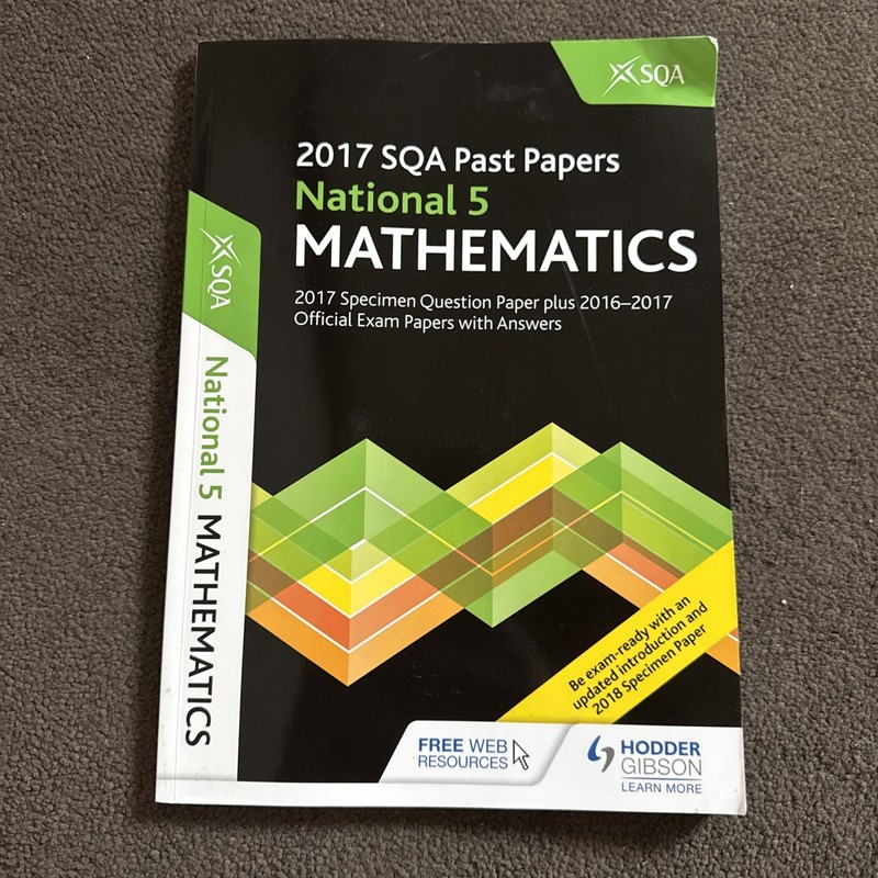 National 5 Mathematics 2017-18 SQA Specimen and Past Papers with Answers by SQA
