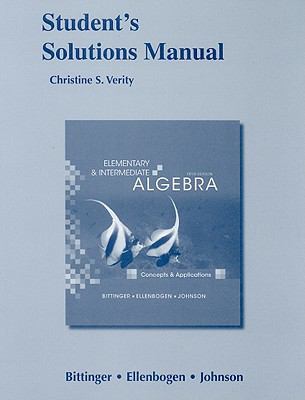Student Solutions Manual for Elementary and Intermediate Algebra: Concepts and A