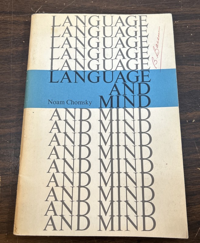 First Edition, Language and Mind, Seminal Work by Noam Chomsky, 1968