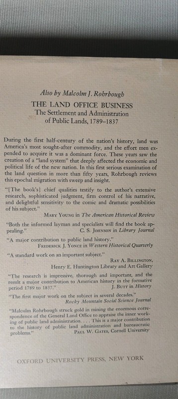 The Trans-Appalachian Frontier 1775-1850 Malcolm Rohrbough hcdj gallery
