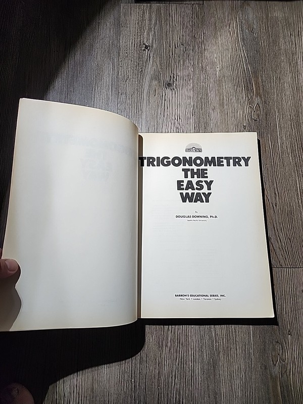 Trigonometry The Easy Way By Downing, Ph. D Paperback 1984 gallery