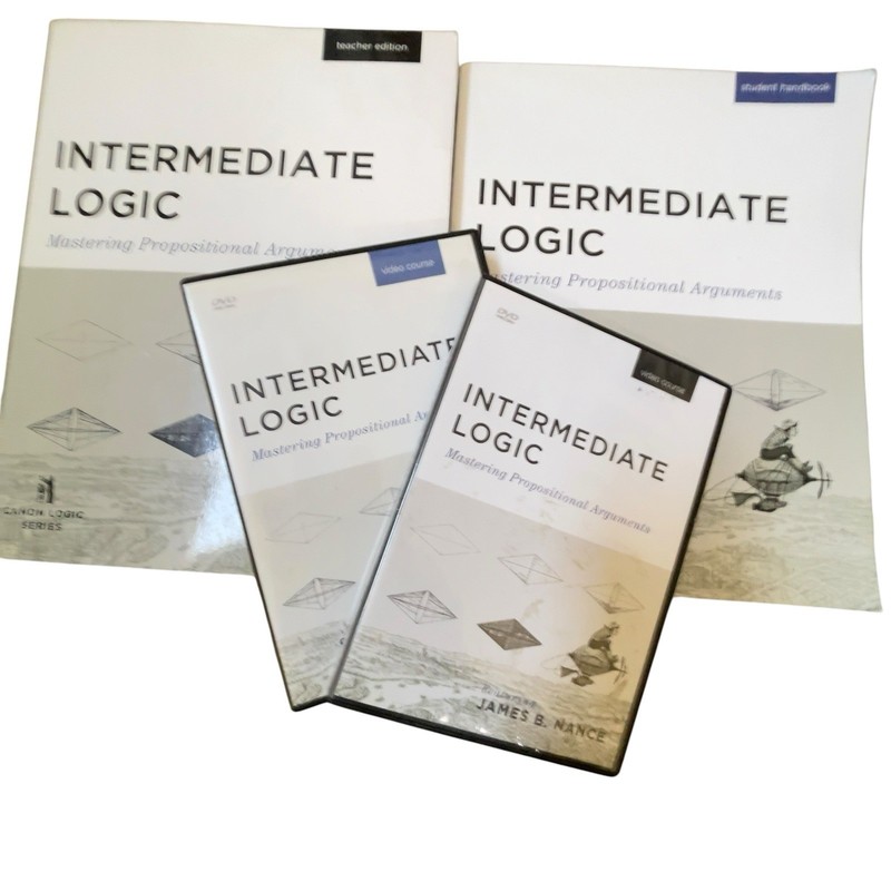Canon Press Intermediate Logic Textbooks Complete DVDs Teacher Guide, Student +