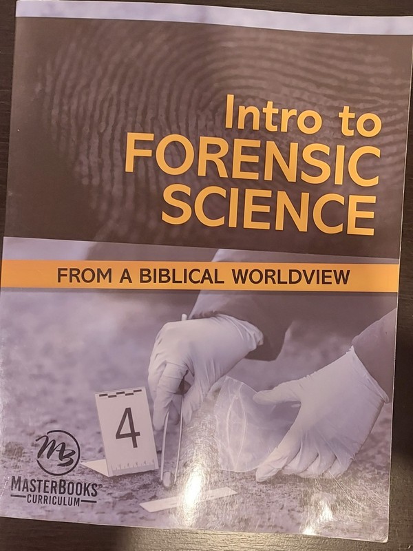 MasterBooks curriculum Intro to Forensic Science from a biblical worldview