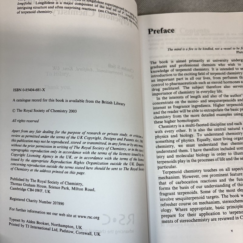Charles S Sell Fragrant Introduction to Terpenoid Chemistry (Paperback) gallery