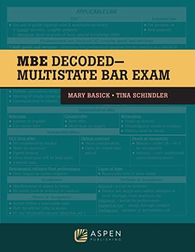The MBE Decoded: Multistate Bar Exa…, Schindler, Tina