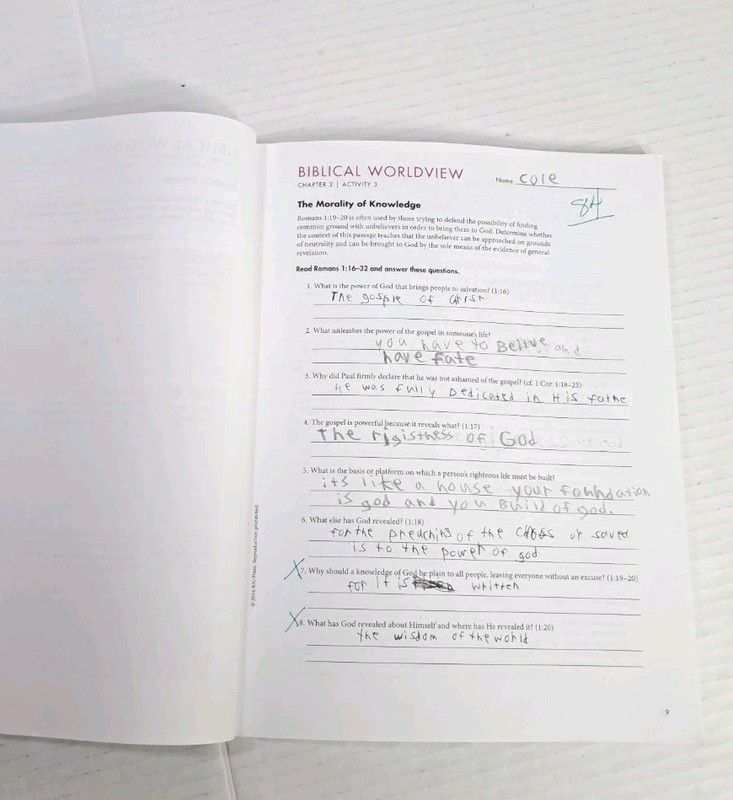 BJU Biblical Worldview Student Text ESV 1st Ed Gr 11–12 Some Writing Inside READ gallery