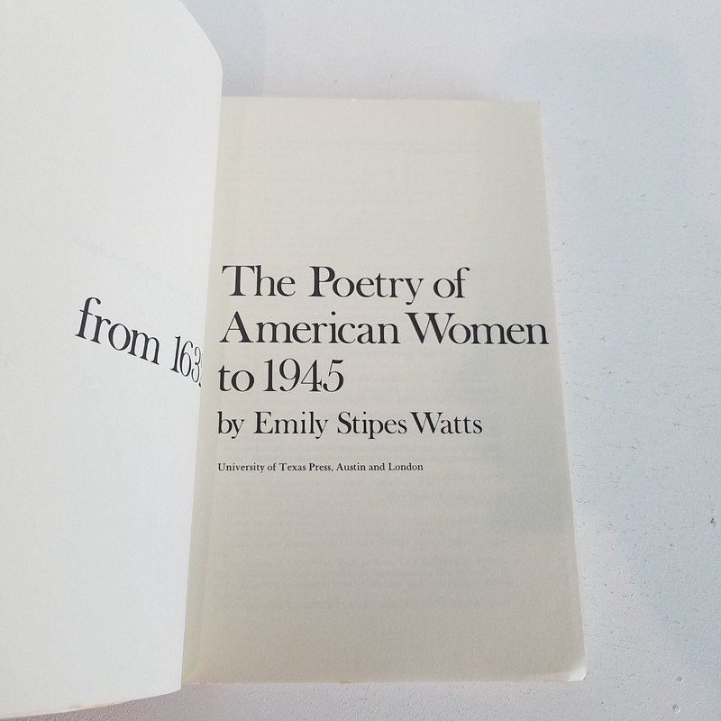 The Poetry of American Women from 1632 to 1945 by Emily Stipes Watts - Paperback gallery