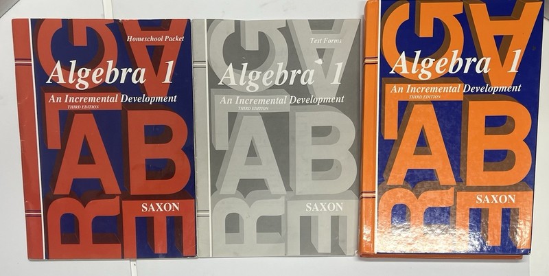 Saxon Algebra 1 set third edition textbook homeschool packet test forms