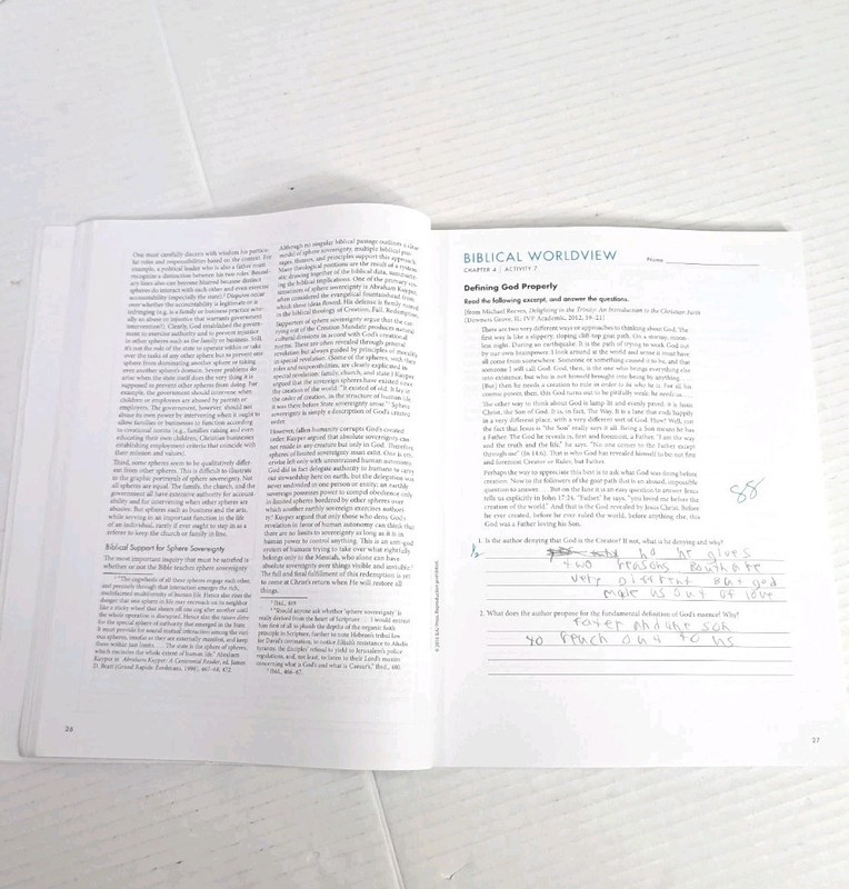 BJU Biblical Worldview Student Text ESV 1st Ed Gr 11–12 Some Writing Inside READ gallery