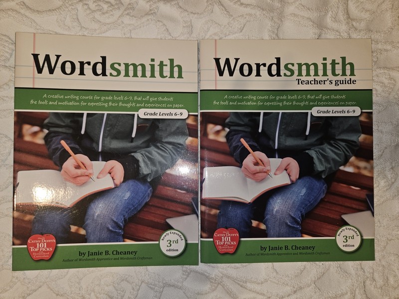 Wordsmith Grade 6-9 Creative Writing Workbook & Teacher’s Guide 3rd Edition New