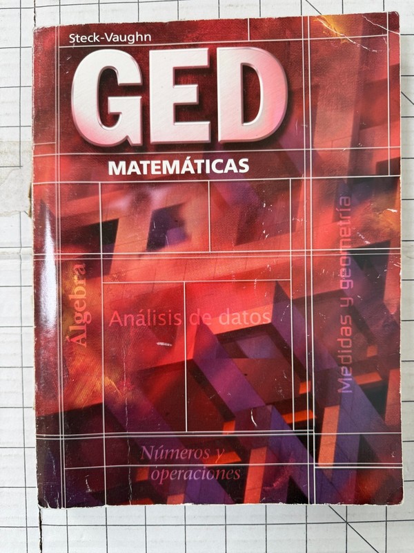 Steck-Vaughn GED Matemáticas Spanish Math Study Guide Paperback Ships Fast