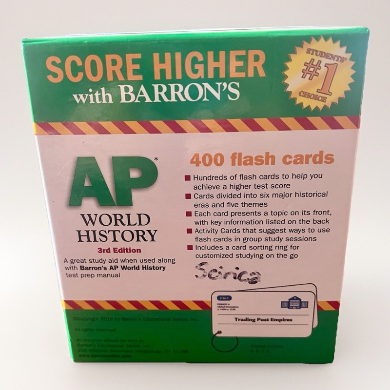 Barron's AP World History Flash Cards, 3rd Edition - Cards - VERY GOOD gallery