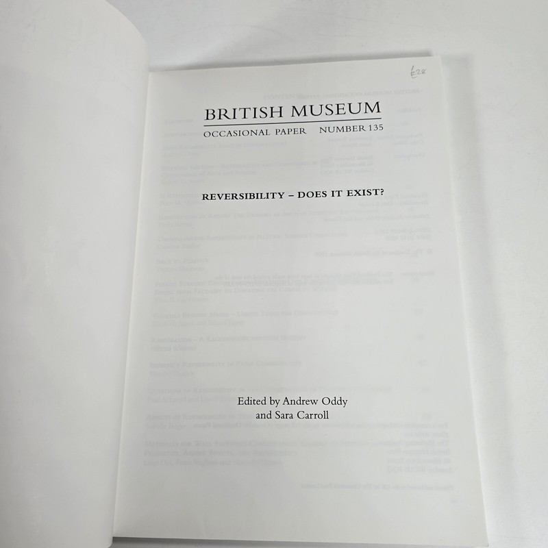 British Museum Occasional Papers Number 135 PB Reversibility - Does it Exist? gallery