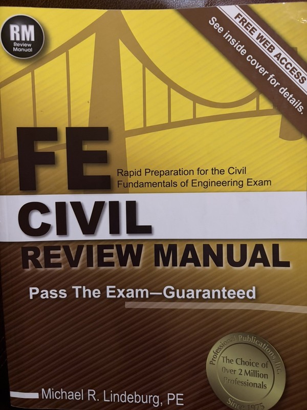 PPI FE Civil Review Manual Comprehensive Test Prep Book Michael R. Lindeburg