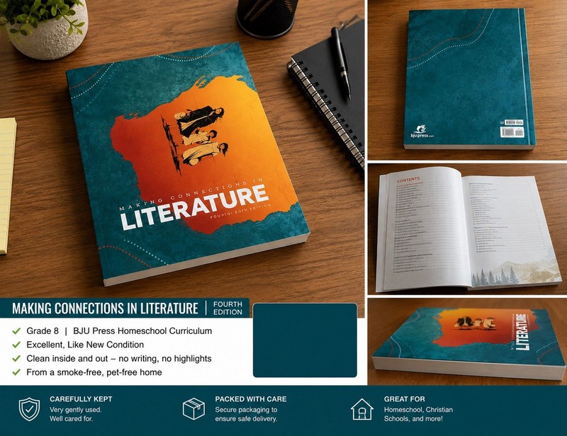 BJU Press Making Connections in Literature Grade 8 4th Ed Paperback 2016