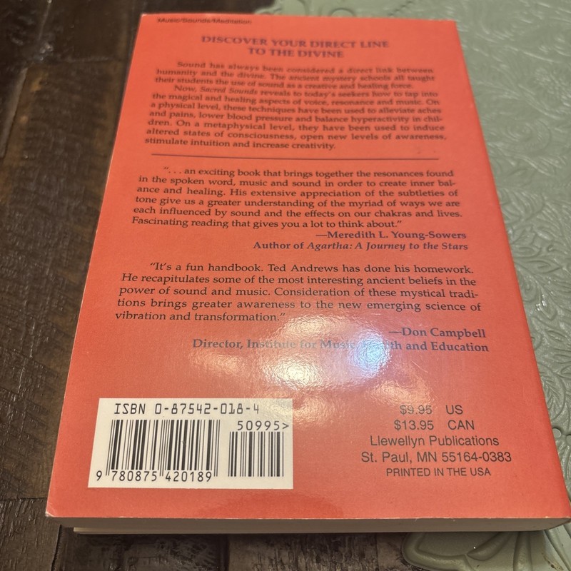 Sacred Sounds: Magic & Healing Through Words & Music by Andrews, Ted [Paperback] gallery
