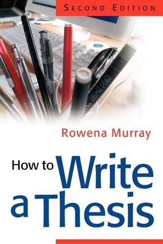 How to Write a Thesis by Murray, Rowena 0335219683 The Fast Free Shipping