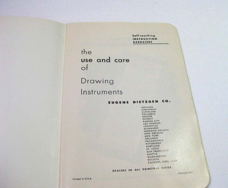 Dietzgen Use & Care of Drawing Instruments Self-Teaching Instruction Book #9255 gallery