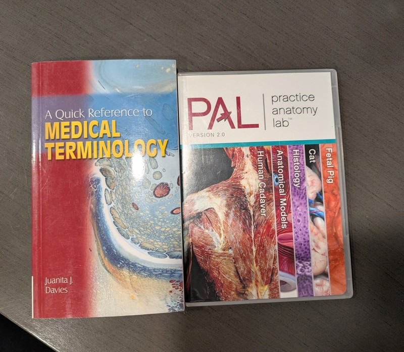 Practice Anatomy Lab DVD And A Quick Reference To Medical Terminology Book