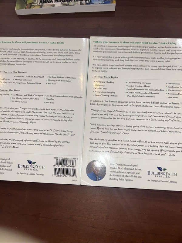 Stewardship Instruction Manual Biblical Studies Book Homeschool Curriculum Demme gallery