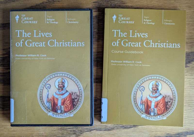 Great Courses: Lives of Great Christians, William R. Cook (DVD/book) Ex-Library