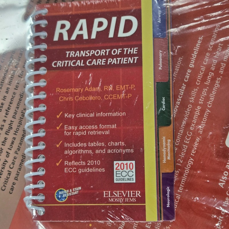 Transport Of The Critical Care Patient + RAPID Transport~ Rosemary Adam ~SEALED! gallery