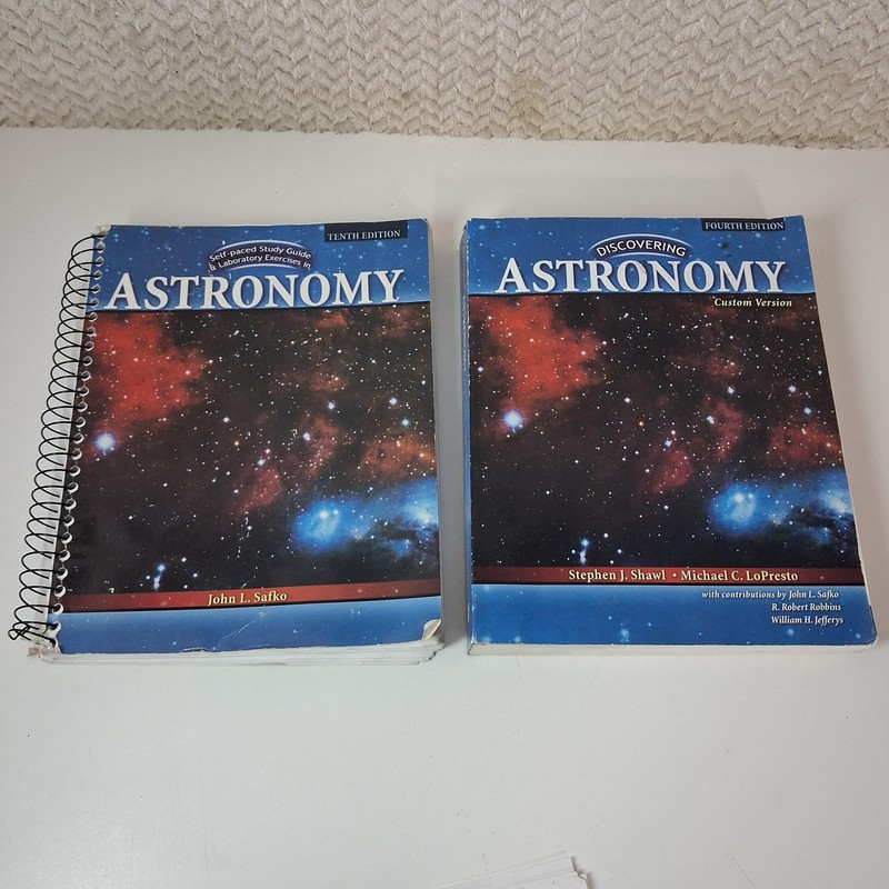 Vintage Lot 2 Discovering Astronomy 4th Textbook + Study Guide Kendall Hunt PB gallery