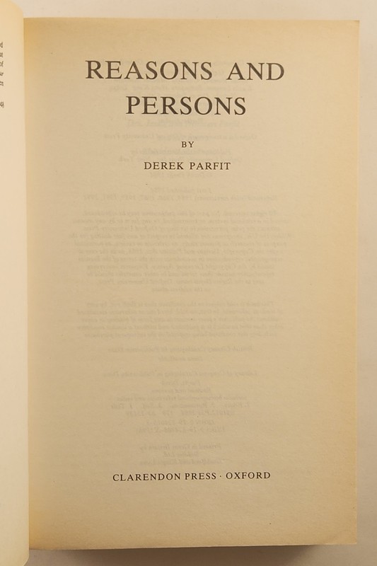 Reasons and Persons by Derek Parfit Paperback Oxford Press 1992 gallery