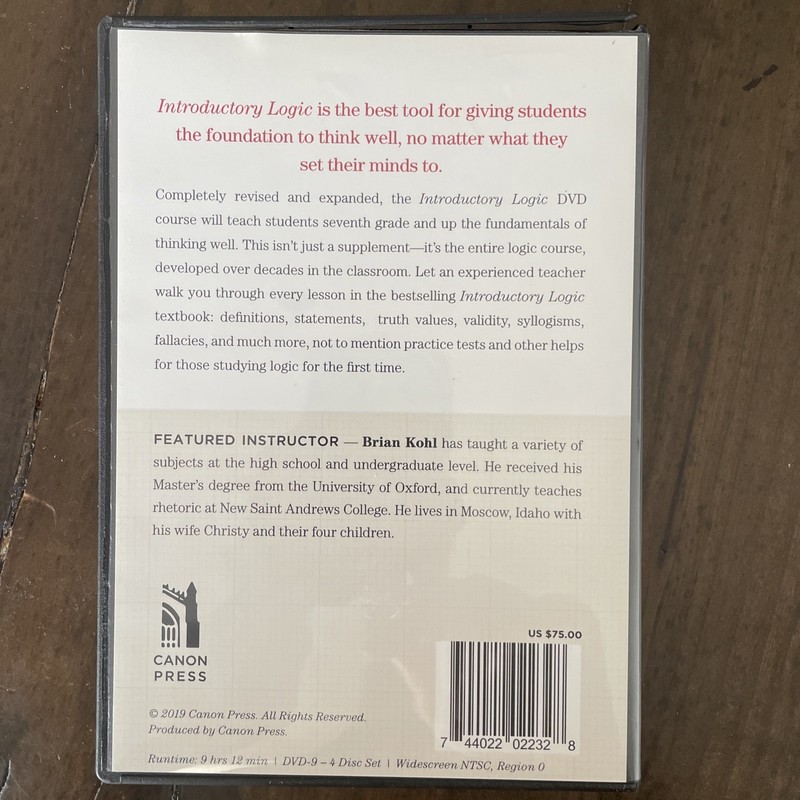 Introductory Logic DVD the Fundamentals of Thinking Well gallery