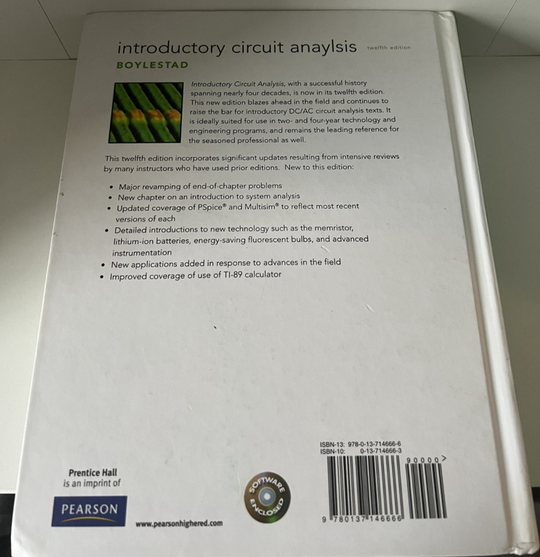 Introductory Circuit Analysis by Robert L. Boylestad (2010, Hardcover) gallery