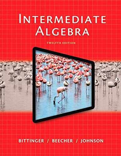 Intermediate Algebra – Paperback, by Bittinger Marvin – Very Good o