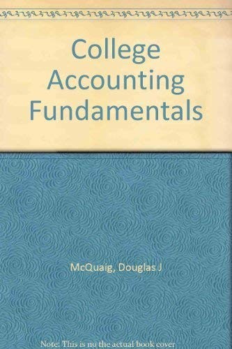 College Accounting Fundamental – GOOD