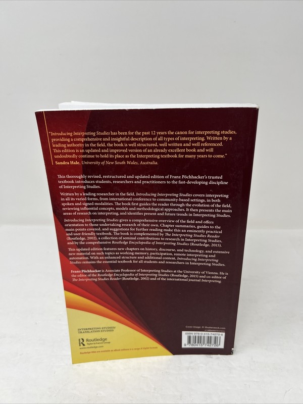 Introducing Interpreting Studies 2nd Edition by Pöchhacker (2016, Paperback) gallery