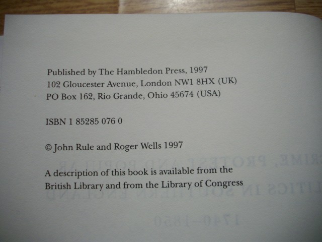 Crime, Protest and Popular Politics in Southern England, 1740-1850 by John Rule gallery