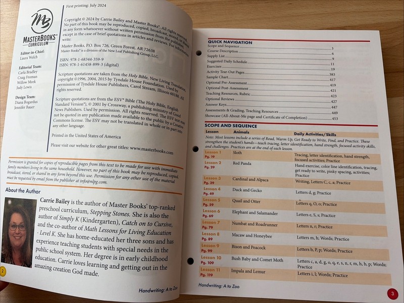 New Handwriting: A to Zoo Master Books Homeschool Curriculum Grades 1 and 2 gallery