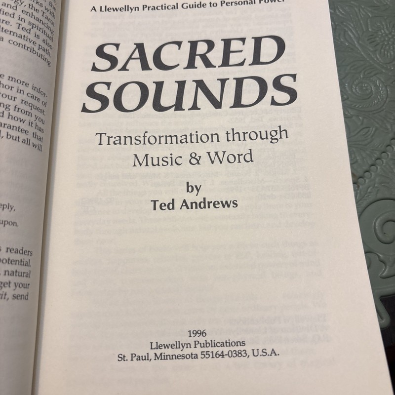 Sacred Sounds: Magic & Healing Through Words & Music by Andrews, Ted [Paperback] gallery