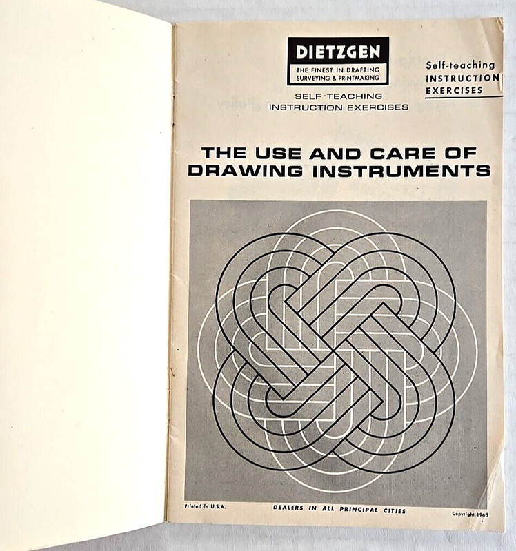 Dietzgen Use and Care of Drawing Instruments Self Teaching Guide 1968 Rare PB gallery