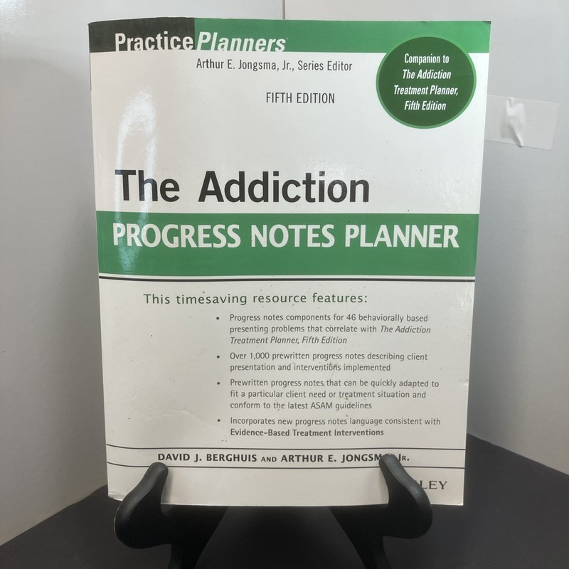 The Addiction Progress Notes Planner by David J Berghuis Fifth Edition : Used