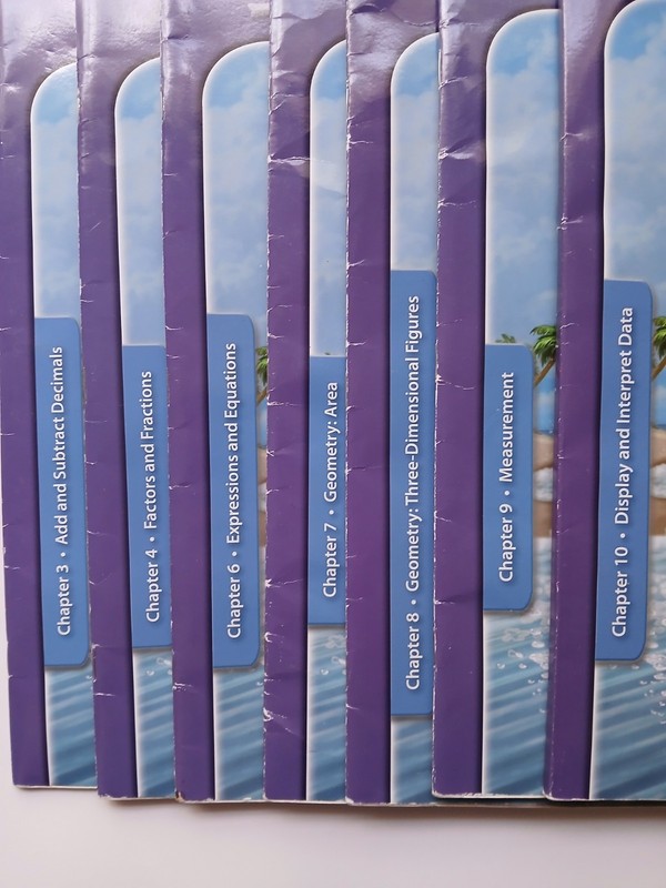(7) Florida Math Connects 2011, Teacher Editions Chapters 3, 4, 6, 7, 8, 9, 10.