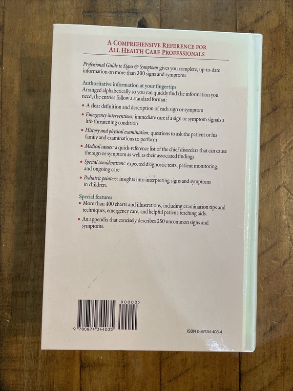 Professional Guide to Signs and Symptoms Hardcover gallery