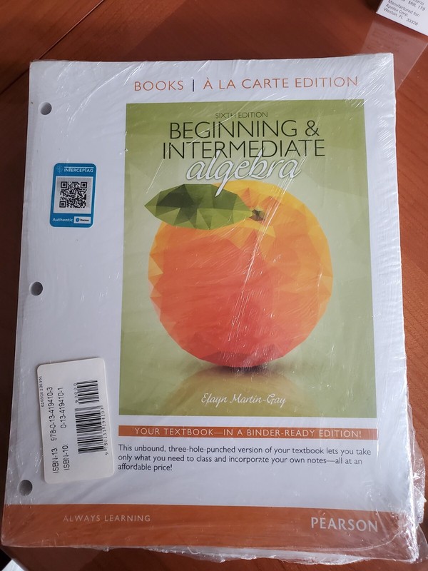 elayn martin-gay, beginning & intermediate algebra
