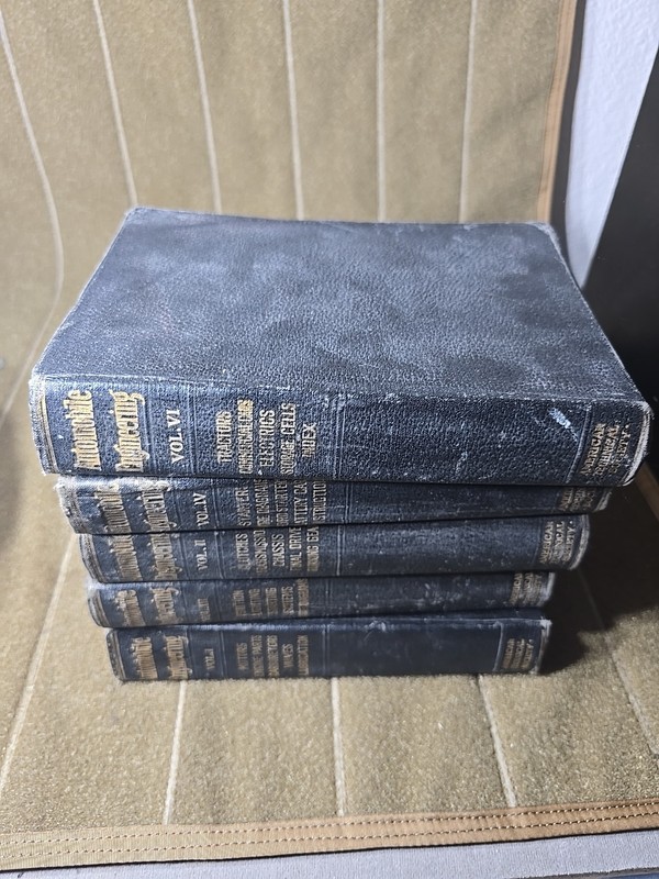 1921 Automobile Motorcycle’s Tractor’s Encyclopedia Lot Of 5