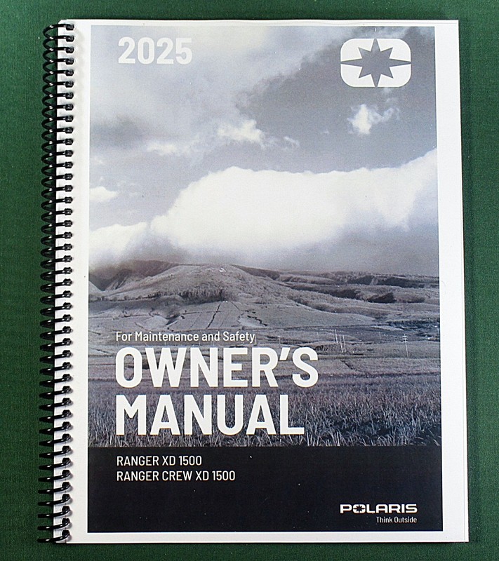 2025 Polaris Ranger Crew XD 1500 Owner’s Manual: 200 Pages & Protective Covers!
