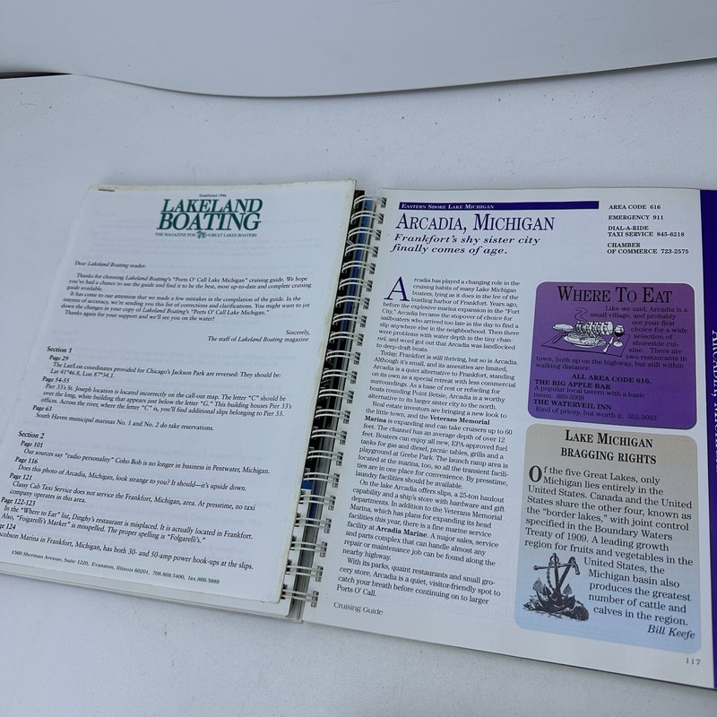 Lakeland Boating Ports O' Call Lake Michigan Spiral Soft Cover 1995 Cruising gallery