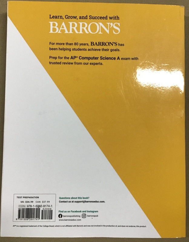 AP Computer Science 12th Edition (Paperback) NEW 📖 gallery
