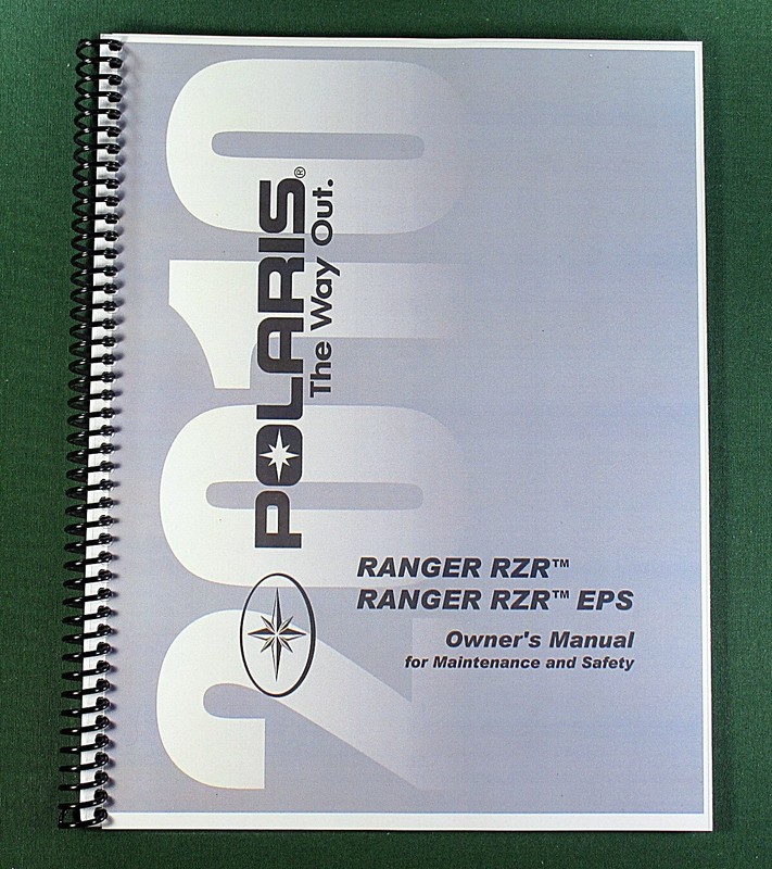 2010 Polaris Ranger RZR Owner’s Manual: 146 Pages & Protective Covers!
