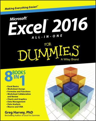 Excel 2016 All-in-One For Dummies – 9781119077152, paperback, Greg Harvey