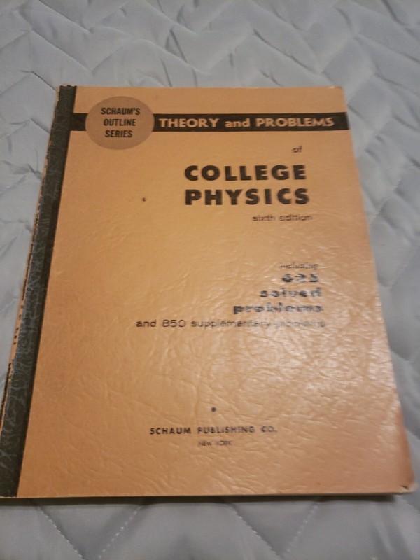 Schaum’s Outline Series Theory And Problems Of College Physics Sixth Edition…