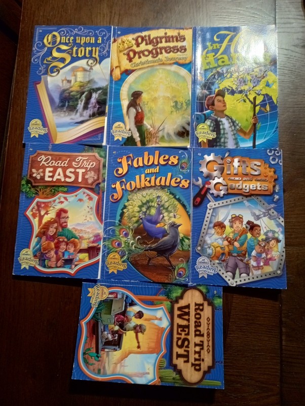 abeka 4th grade readers lot of 7 no writing or highlighting inside books