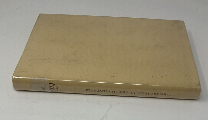 Theory of Measurement Pfanzagl 1968 1st American Edition E7 gallery